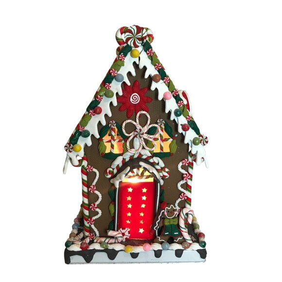 Kurt S. Adler Gingerbread Candy House Light-Up Christmas Decor 13.5" - Picture 12 of 14